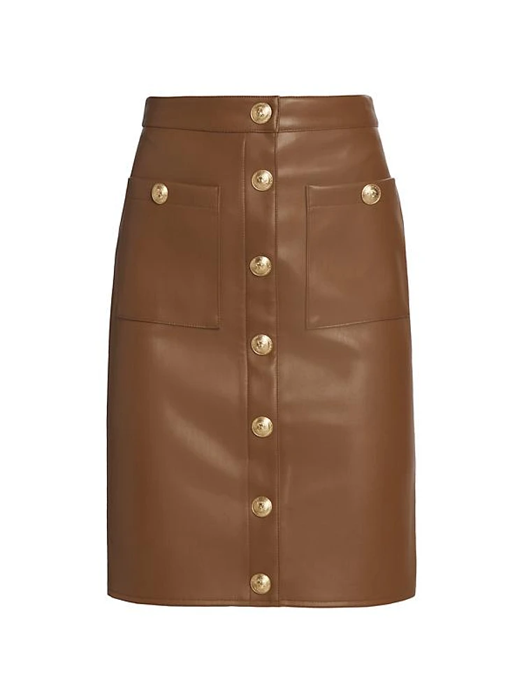 Amira Vegan Leather Pencil Skirt