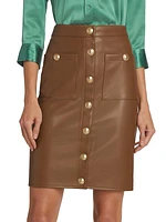 Amira Vegan Leather Pencil Skirt