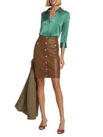 Amira Vegan Leather Pencil Skirt