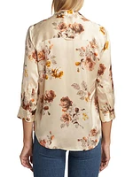 Dani Floral Silk Blouse