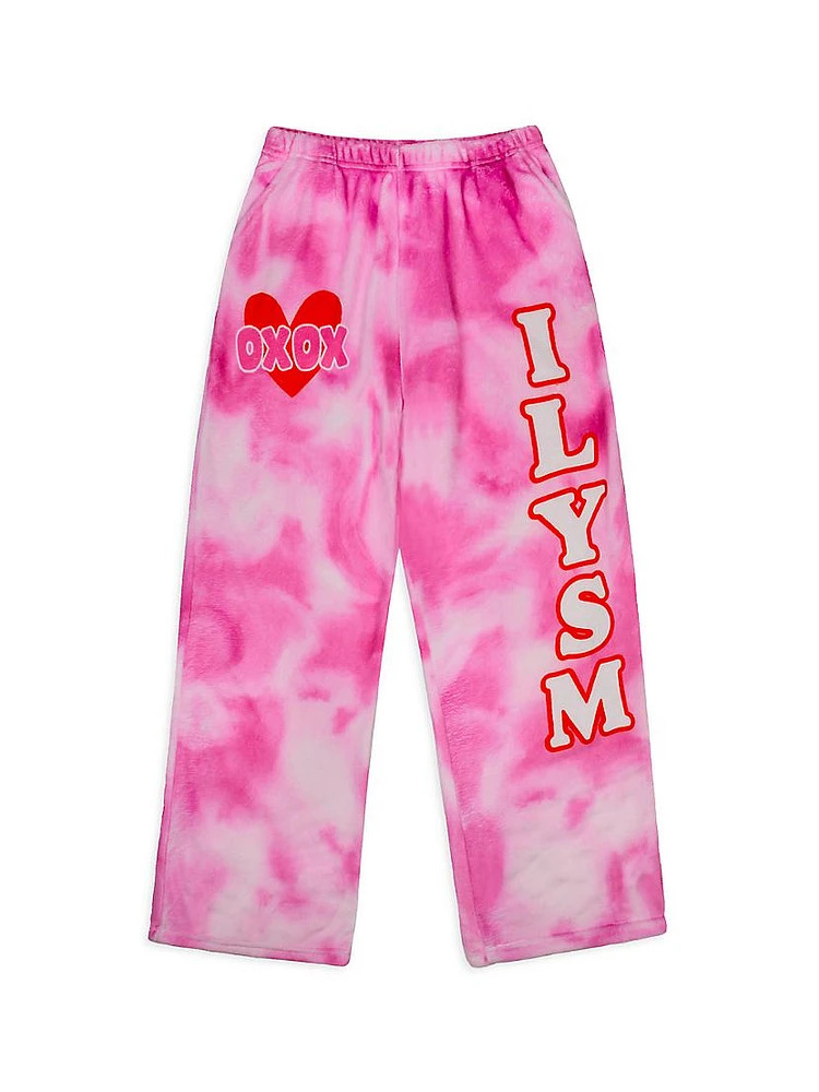 Little Girl's & Theme ILYSM Tie-Dye Sweatpants