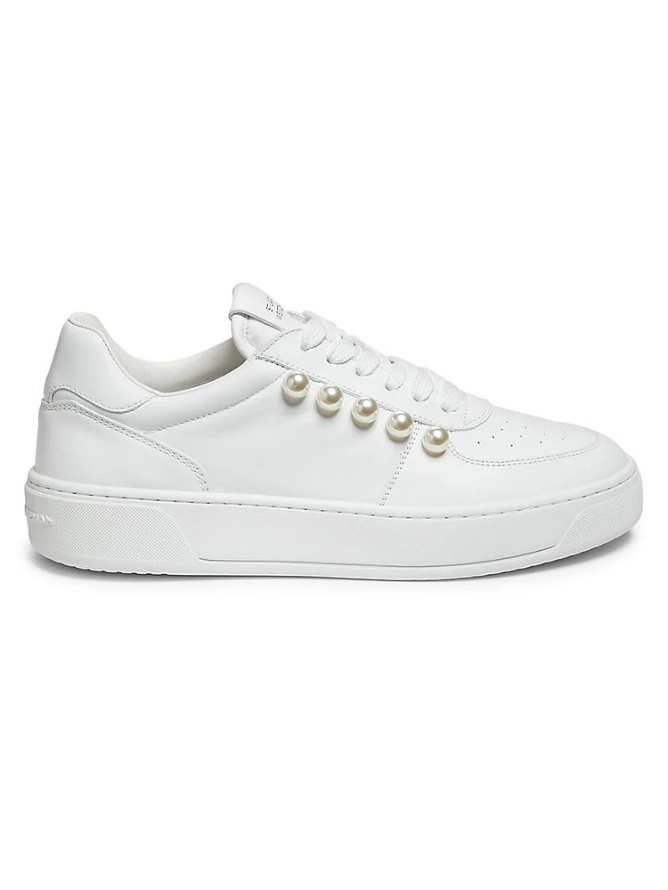 Courtside Pearl Leather Sneakers