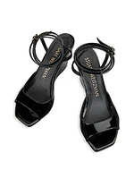 Tia 83MM Patent Leather Wrap Wedge Sandals