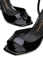 Tia 83MM Patent Leather Wrap Wedge Sandals