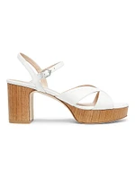 Carmen 75MM Lacquered Nappa Platform Sandals