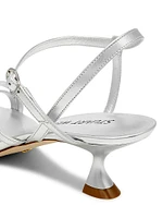 Oasis 50MM Metallic Leather Sandals