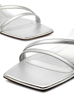 Oasis 50MM Metallic Leather Sandals