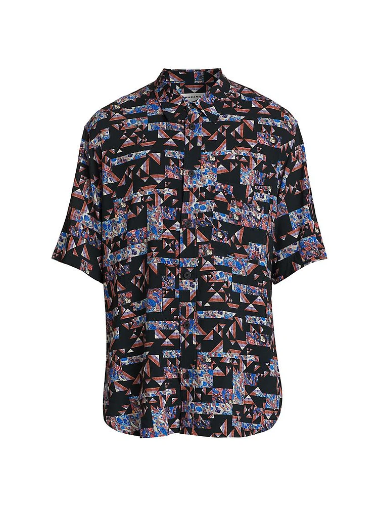 Vabilio Abstract Button-Front Shirt