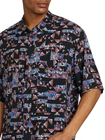 Vabilio Abstract Button-Front Shirt