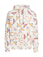 Marvin Geometric Cotton-Blend Hoodie