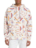 Marvin Geometric Cotton-Blend Hoodie