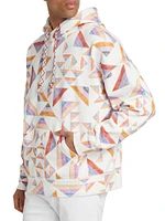 Marvin Geometric Cotton-Blend Hoodie