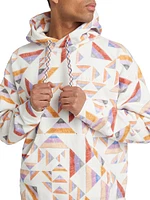 Marvin Geometric Cotton-Blend Hoodie