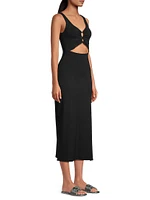 Camille Cut-Out Rib-Knit Midi-Dress