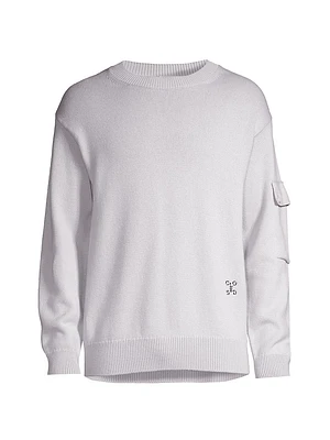 Wool & Cotton-Blend Crewneck Sweater