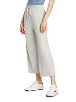 Rib-Knit Wide-Leg Crop Pants