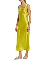 Silk Charmeuse Bias-Cut Dress