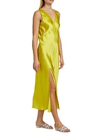 Silk Charmeuse Bias-Cut Dress