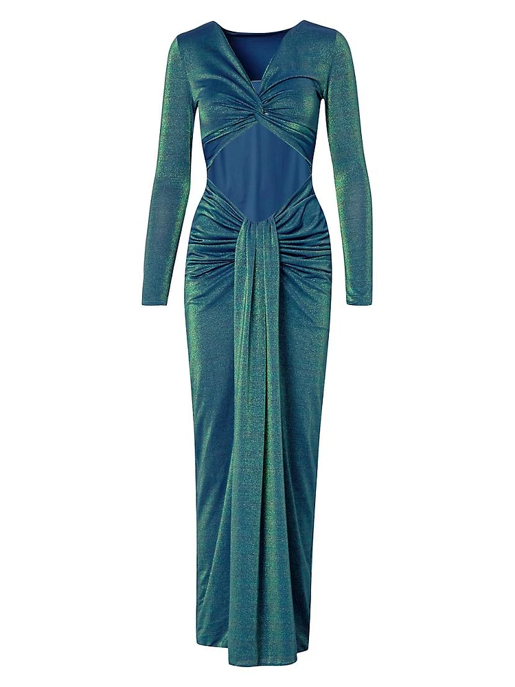 Sarakiniko Fiore Draped Maxi Dress