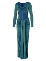 Sarakiniko Fiore Draped Maxi Dress