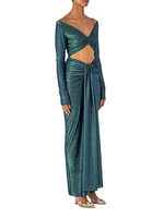 Sarakiniko Fiore Draped Maxi Dress