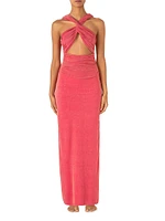 Brenda Twisted Shimmer Maxi Dress