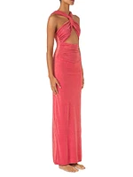 Brenda Twisted Shimmer Maxi Dress