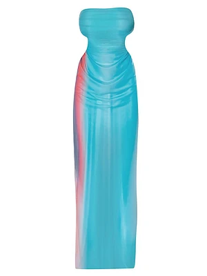 Lila Ombré Cut-Out Maxi Dress