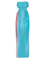 Lila Ombré Cut-Out Maxi Dress