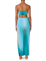 Lila Ombré Cut-Out Maxi Dress