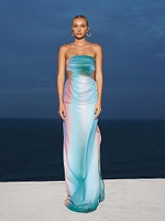 Lila Ombré Cut-Out Maxi Dress