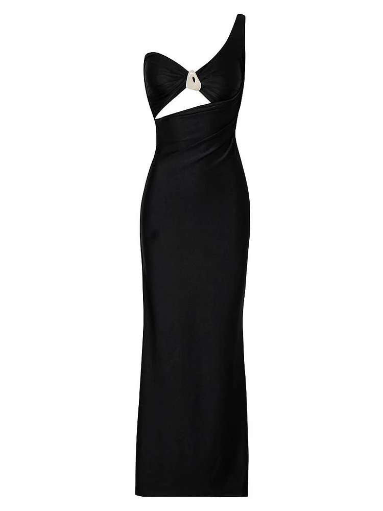 Sarakiniko Arrecife One-Shoulder Maxi Dress