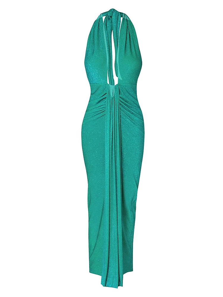 Sarakiniko Nana Halterneck Maxi Dress