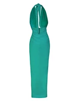 Sarakiniko Nana Halterneck Maxi Dress