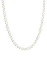 Classic Freshwater Pearl & Sterling Silver Chain Necklace