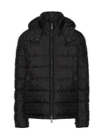 Nylon Down Jacket With Toile Iconographe Pattern