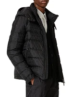 Nylon Down Jacket With Toile Iconographe Pattern