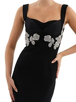 Juliana Embellished Bustier Midi-Dress