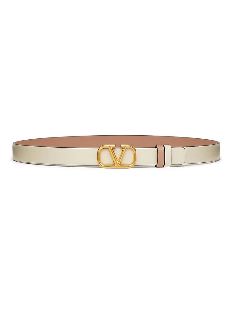 Reversible Vlogo Signature Belt Glossy Calfskin 20 MM