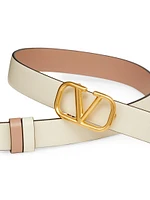 Reversible Vlogo Signature Belt Glossy Calfskin 20 MM