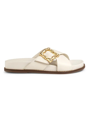 Enola Crisscross Leather Sandals