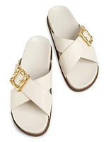 Enola Crisscross Leather Sandals