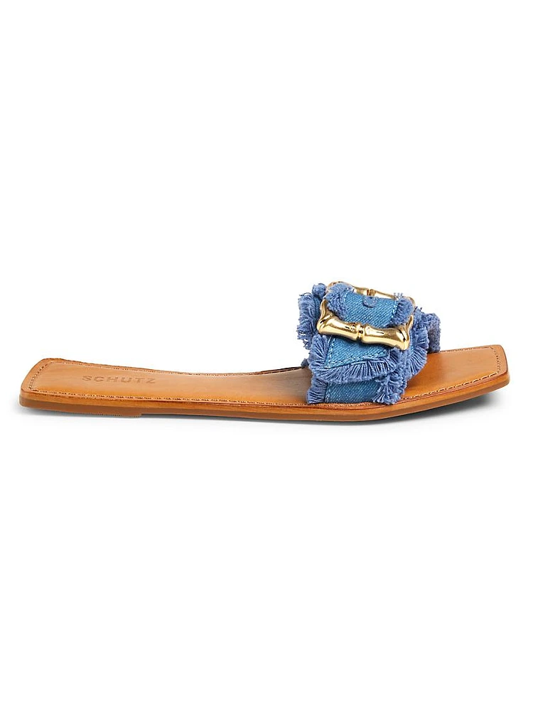 Enola Denim Slides