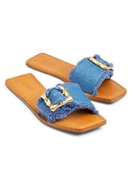 Enola Denim Slides