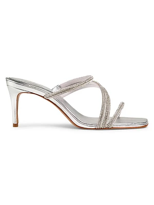 Giulia 76MM Metallic Leather Sandals