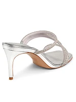 Giulia 76MM Metallic Leather Sandals