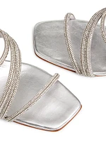 Giulia 76MM Metallic Leather Sandals