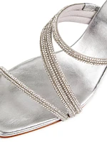 Giulia 76MM Metallic Leather Sandals