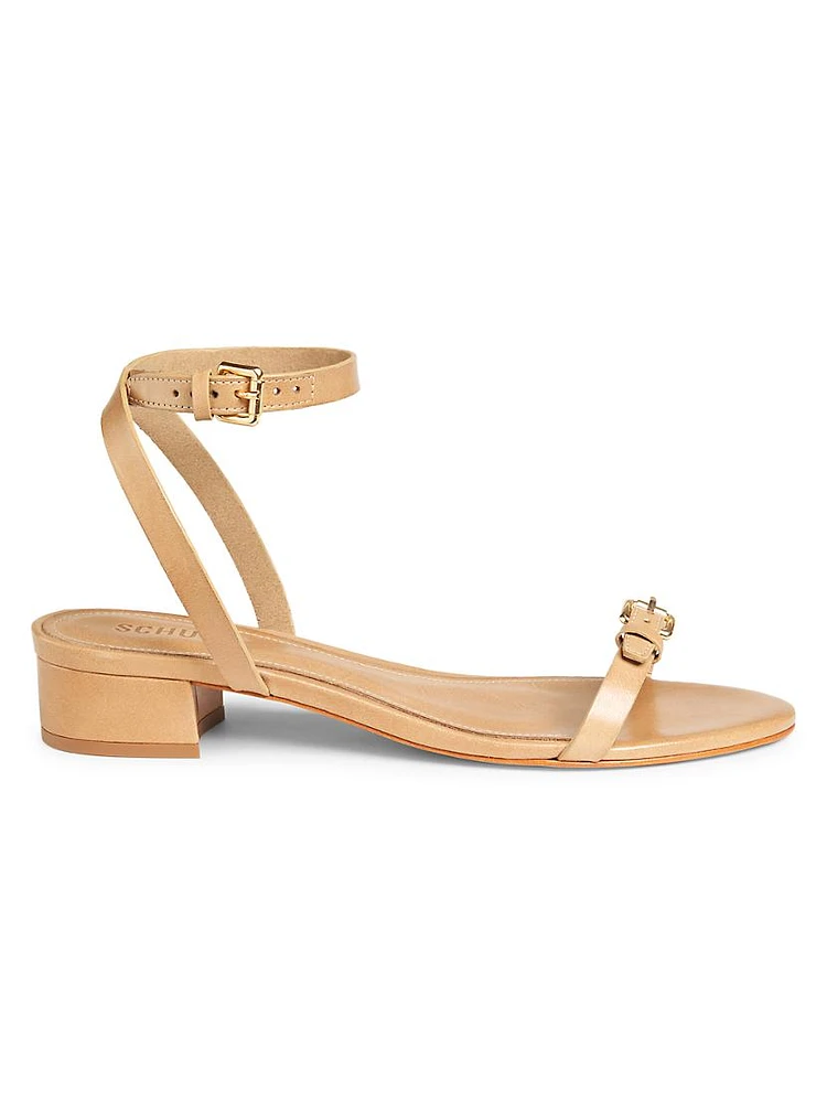 Aurora 50MM Leather Block-Heel Sandals