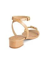 Aurora 50MM Leather Block-Heel Sandals